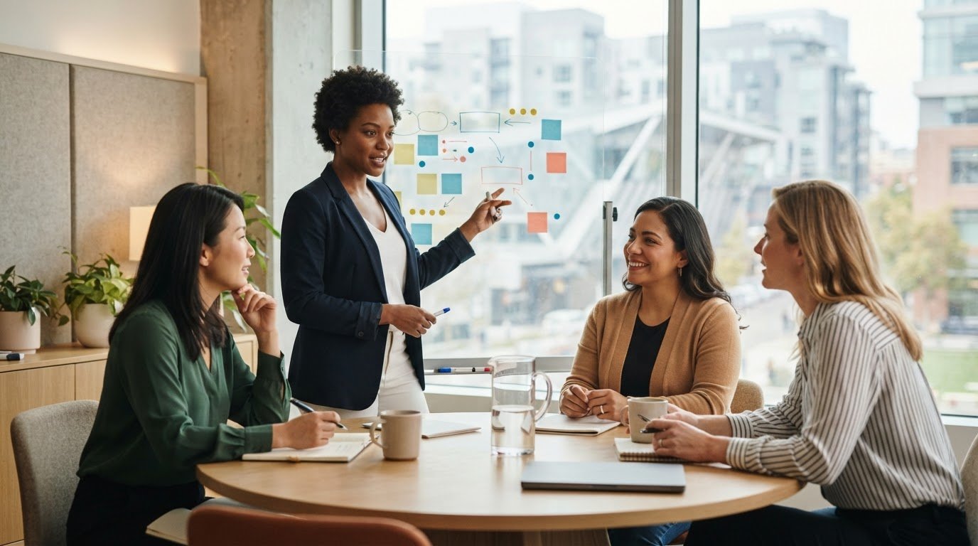 How Women Leaders Can Present a Business Problem to a Peer Group
